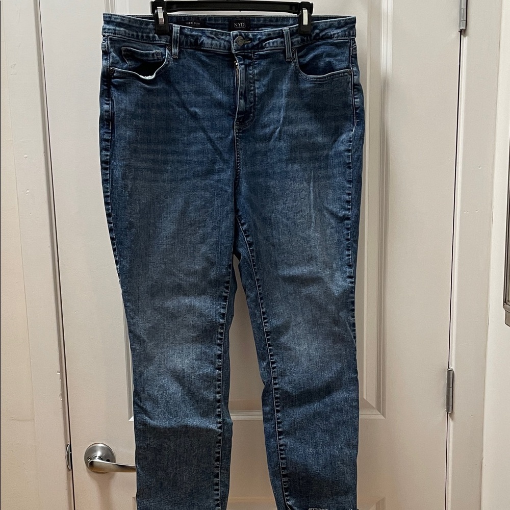 NYDJ Blue Straight Leg Jeans